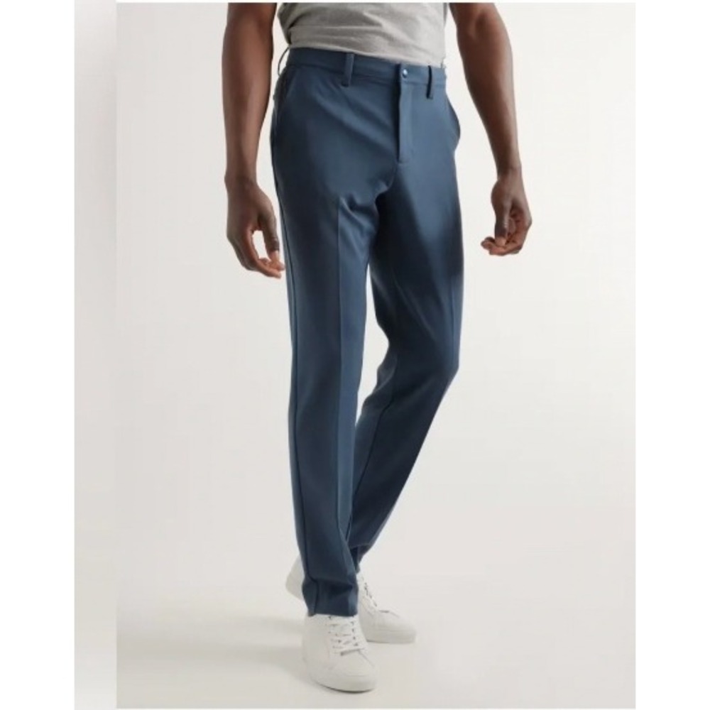 NEW Quince Ultra-Stretch 24/7 Chino Mens 34x34 Blue Tapered Golf Performance